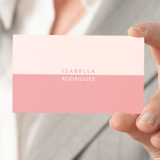 Carte de visite de code QR moderne de couleur rose