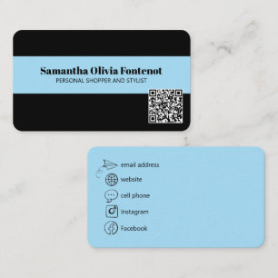 Carte de visite de code QR moderne minimaliste