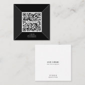 Carte de visite de code QR moderne, personnel simp (Devant / Derrière)