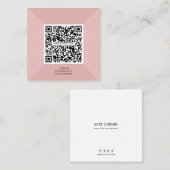 Carte de visite de code QR moderne, Simple Persona (Devant / Derrière)