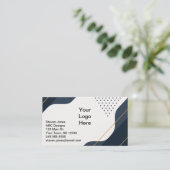 Carte de visite de code QR noir et gris abordable (Debout devant)