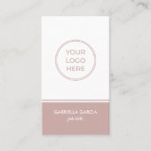 Carte de visite de code QR numérisable rose coupé (Devant)