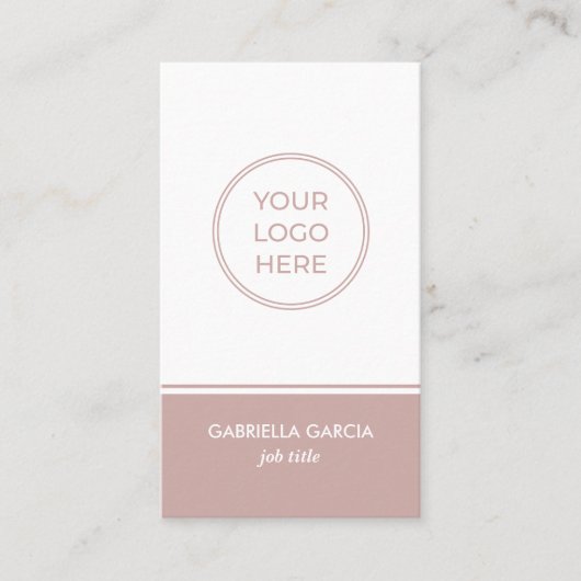 Carte de visite de code QR numérisable rose coupé (Devant)