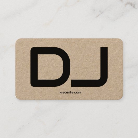 Carte de visite de code QR personnalisé DJ (Devant)
