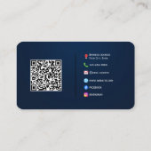 Carte de visite de code QR personnalisé moderne av (Dos)