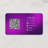Carte de visite de code QR personnalisé moderne av (Dos)