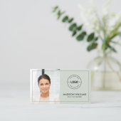 Carte de visite de code QR photo personnalisé (Debout devant)