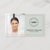 Carte de visite de code QR photo personnalisé (Devant)