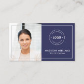 Carte de visite de code QR photo personnalisé (Devant)