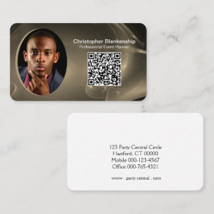 Carte de visite de code QR photo professionnel per
