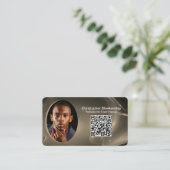 Carte de visite de code QR photo professionnel per (Debout devant)