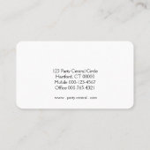 Carte de visite de code QR photo professionnel per (Dos)
