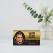 Carte de visite de code QR photo professionnel per (Debout devant)