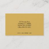 Carte de visite de code QR photo professionnel per (Dos)