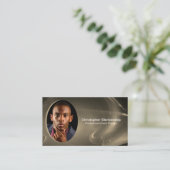 Carte de visite de code QR photo professionnel per (Debout devant)