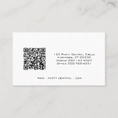 Carte de visite de code QR photo professionnel per (Dos)