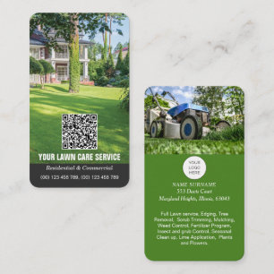 Carte de visite de code QR pour l'entretien de la