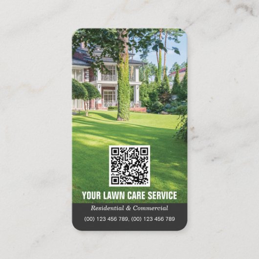 Carte de visite de code QR pour l'entretien de pel (Devant)