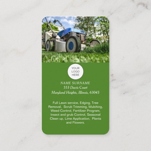 Carte de visite de code QR pour l'entretien de pel (Dos)