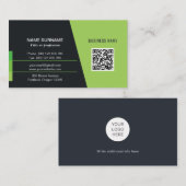 Carte de visite de code QR pour professionnels (Devant / Derrière)