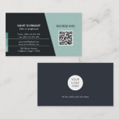 Carte de visite de code QR pour professionnels (Devant / Derrière)