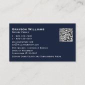 Carte de visite de code QR Quill Notarial Mobile (Dos)