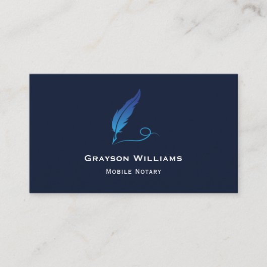 Carte de visite de code QR Quill Notarial Mobile (Devant)