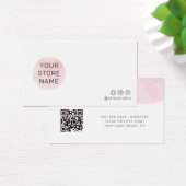 Carte de visite de code QR simple rose (Bureau)