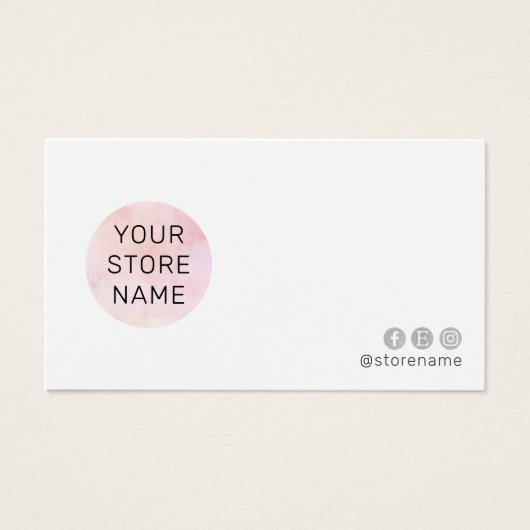 Carte de visite de code QR simple rose (Devant)