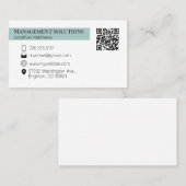 Carte de visite de code QR Turquoise (Devant / Derrière)