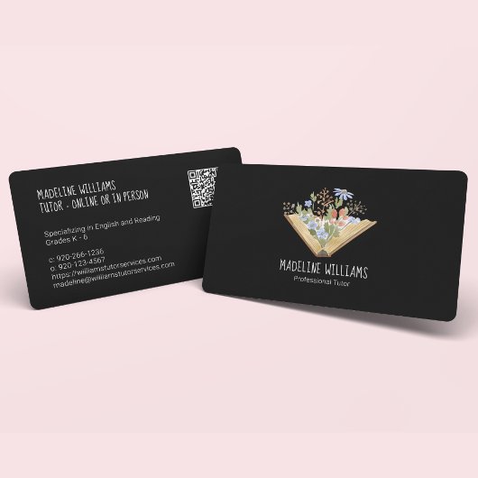 Carte de visite de code QR Tutor