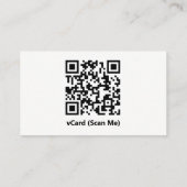 carte de visite de code QR vCard (Dos)