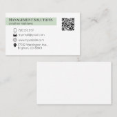 Carte de visite de code QR vert clair (Devant / Derrière)
