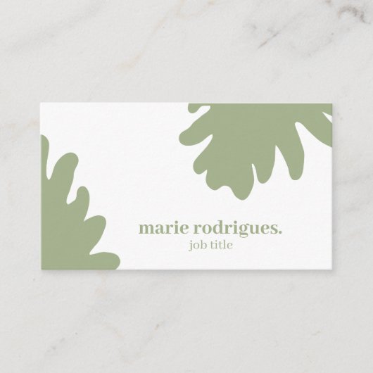 Carte de visite de code QR vert moderne (Devant)