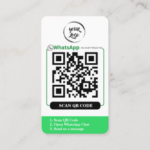Carte de visite de code QR WhatsApp