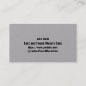 Carte de visite de code QR Youtube (Dos)