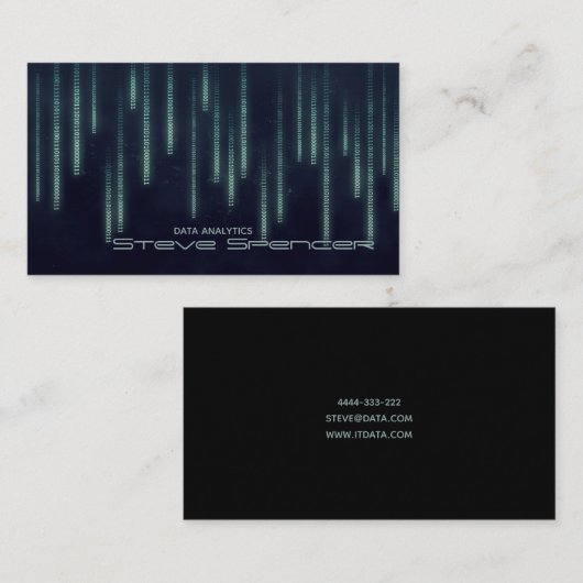 Carte de visite de codeur de directeur des (Devant / Derrière)