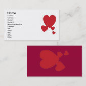 Carte de visite de coeur (Devant / Derrière)
