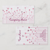 Carte de visite de coeur (Devant / Derrière)