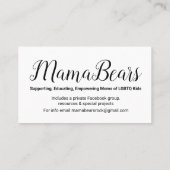 Carte de visite de coeur d'arc-en-ciel (Dos)