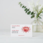 Carte de visite de coeur d'Emo (Debout devant)