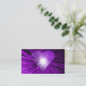 Carte de visite de coeur pourpre pourpre (Debout devant)