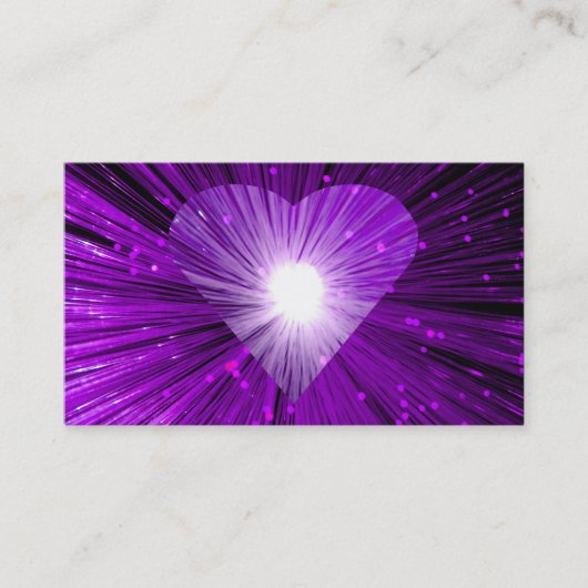 Carte de visite de coeur pourpre pourpre (Devant)