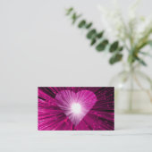 Carte de visite de coeur rose noir (Debout devant)