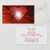 Carte de visite de coeur rouge blanc (Devant / Derrière)