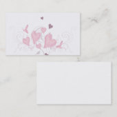 Carte de visite de coeurs (Devant / Derrière)