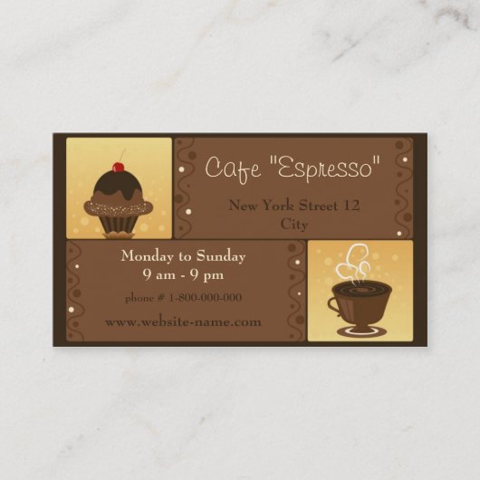 Carte de visite de CoffeeShop (Devant)