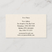 Carte de visite de coiffeur (Dos)