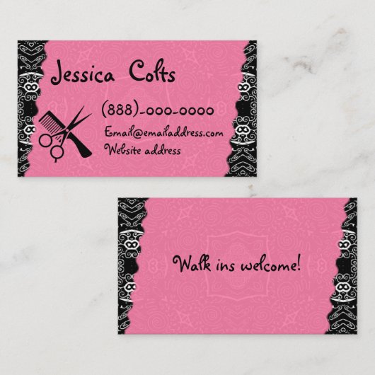 Carte de visite de coiffeur (Devant / Derrière)