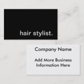 Carte de visite de coiffeur (Devant / Derrière)